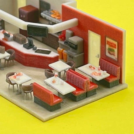 Nゲージ　ダイナー　ミニチュア　ジオラマ　フィギュア　1/64より小　住宅模型