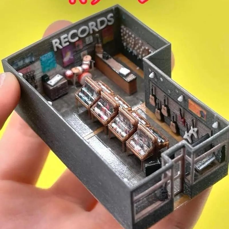 Nゲージ レコードショップ 鉄道模型 住宅模型 ドールハウス ミニチュア