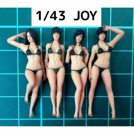 1/43★JOY★フィギュア4体★水着★リアルフィギュア★ミニカーに★ジオラマに★
