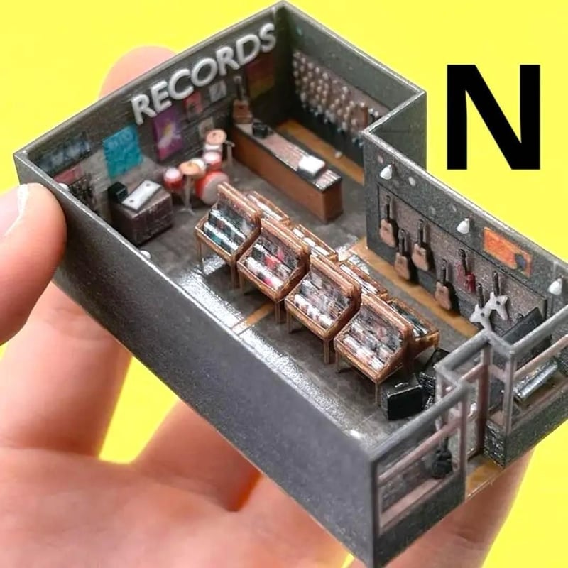 Nゲージ レコードショップ 鉄道模型 住宅模型 ドールハウス ミニチュア