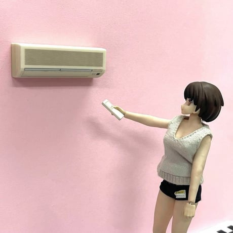 1/12 エアコンとリモコン　ミニチュア　フィギュアに　1/64より大