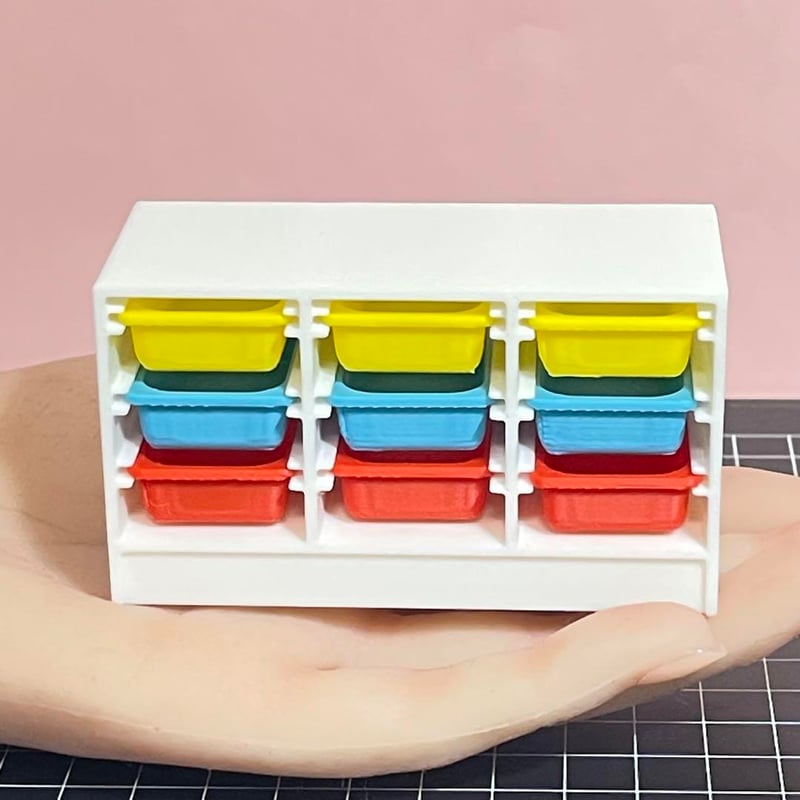 ミニチュア キッズ棚 ドールハウスに シルバニアに 完成品 リーメント