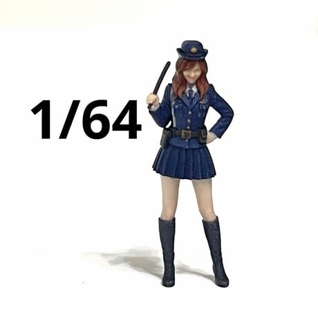 1/64 婦人警官　フィギュア　ミニカーに　ジオラマ　トミカに　ミニチュア