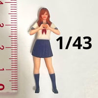 1/43 セーラー服ハート　フィギュア　ミニカー　ジオラマ　1/64より大　JK