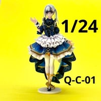 1/24 Q-C-01 フィギュア　完成品　ミニカーに　リアルフィギュア　ミニチュアイメージ　３D　美少女　Vチャット