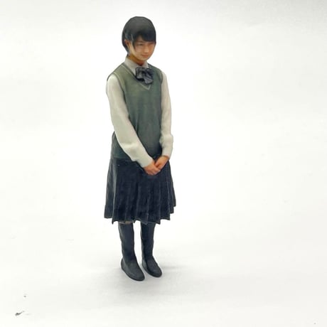 1/24 女子高生　フィギュア　完成品　ドールハウスにも　リアルフィギュア　３Dフィギュア　ジオラマ　ミニカーに