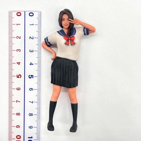 完成品　1/18 JK 5T フィギュア　女子高生　ミニカーに　リアルフィギュア　ミニチュア