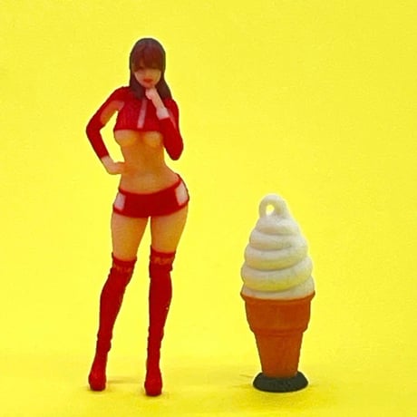 1/64 ソフトクリーム看板　ミニチュア　フィギュアに　ジオラマ　ミニカーに