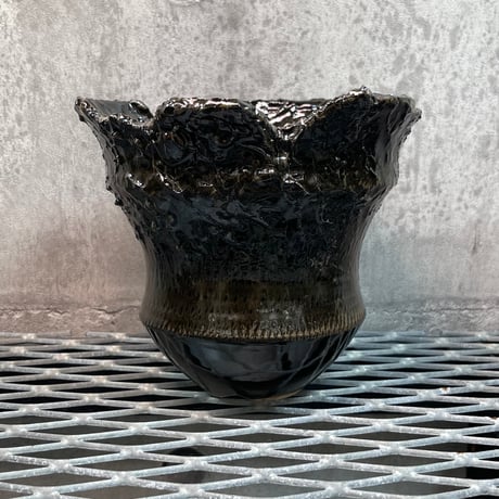 アダチマリ　植木鉢　鉢植　作家鉢　陶器鉢　ART グラキリス　美中古　鉢　作家 アダチマリ 植木鉢 鉢植 作家鉢 陶器鉢 ART グラキリス 美中古