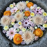 運気上昇♡　「花手水」で作る、夢のような居心地の良い空間へ　ジークレキャンバス　S6 410×410mm