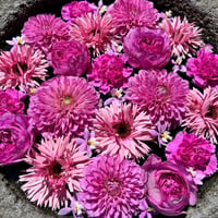 花手水アートで住空間を明るく「花手水」で作る、夢のような居心地の良い空間へ　ジークレキャンバス　L