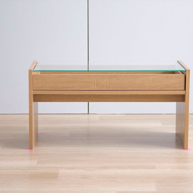 【122cm×45cm】ナラ材　センターテーブル　天板のみ Lana ガラス天板センターテーブル | cocofage