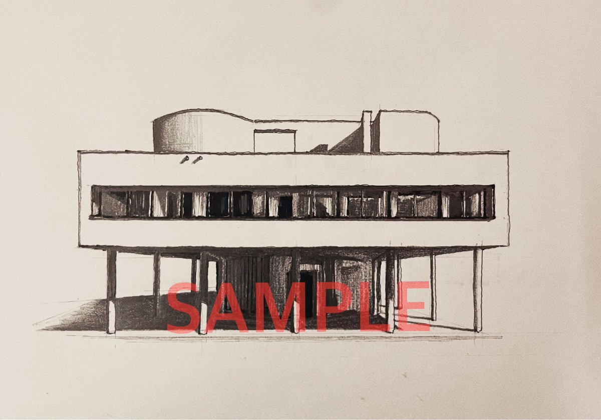 NO.002/Original:Villa Savoye | TS DRAWING FACTORY