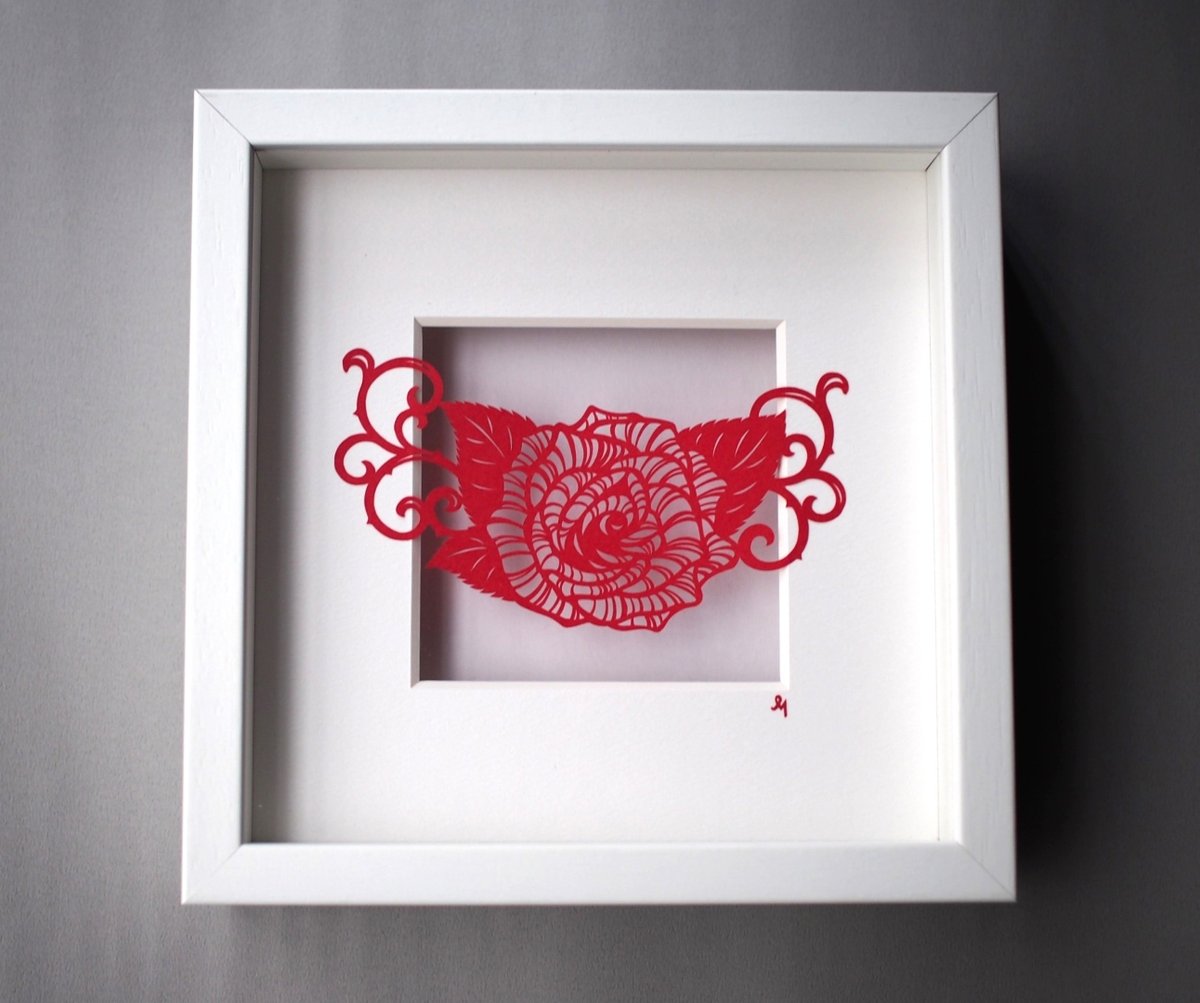 バラ　絵画　木製フレーム アンティーク風の雑貨、ピンクローズの壁掛けアートフレーム(n7