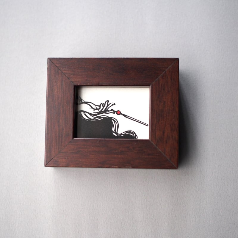 かんざしと女　額縁入り　絵画　by M.Onishi かんざしと女 額縁入り 絵画 by M.Onishi かんざしと女額縁入り