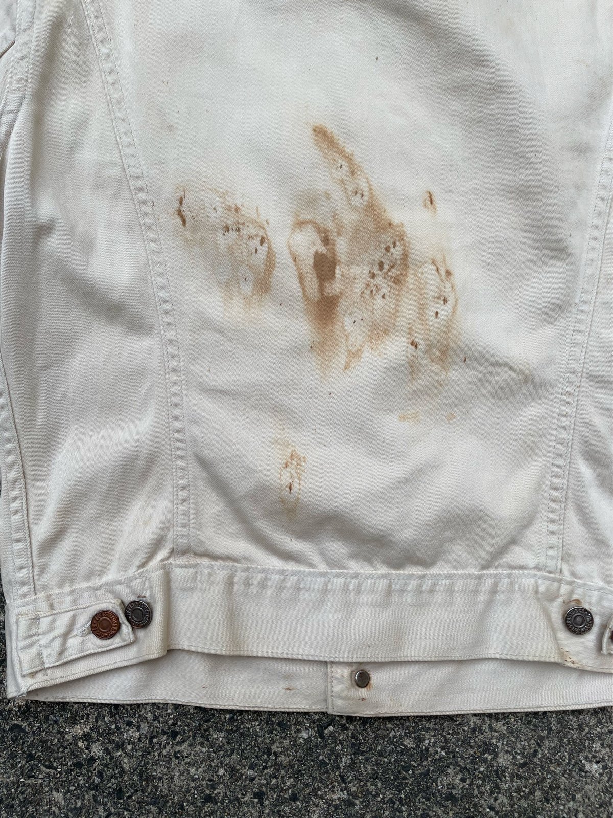 60s Levi's 940Bxx BIGE white denim jacket | 古着屋 匠人