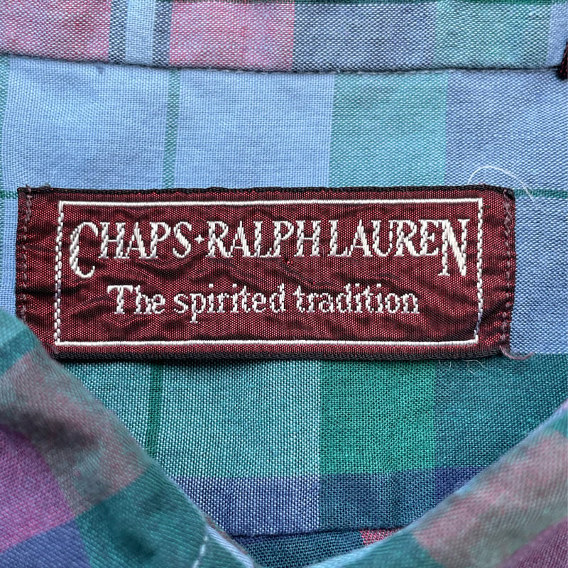 70s CHAPS RALPH LAUREN Malti color checked shir