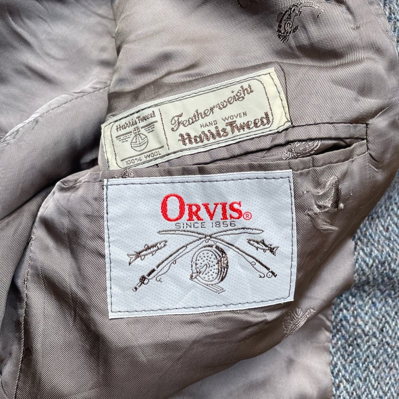 90s Harris Tweed×ORVIS tailored jacket 【double