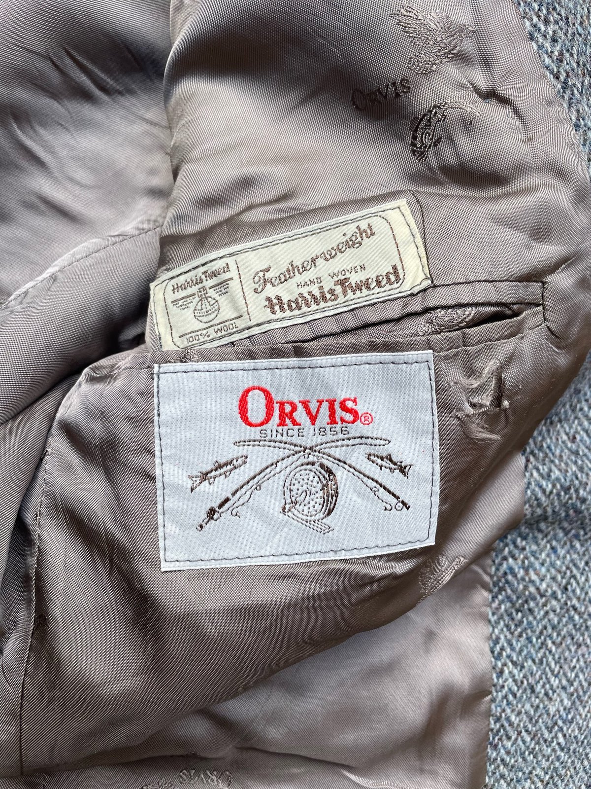 90s Harris Tweed×ORVIS tailored jacket 【double