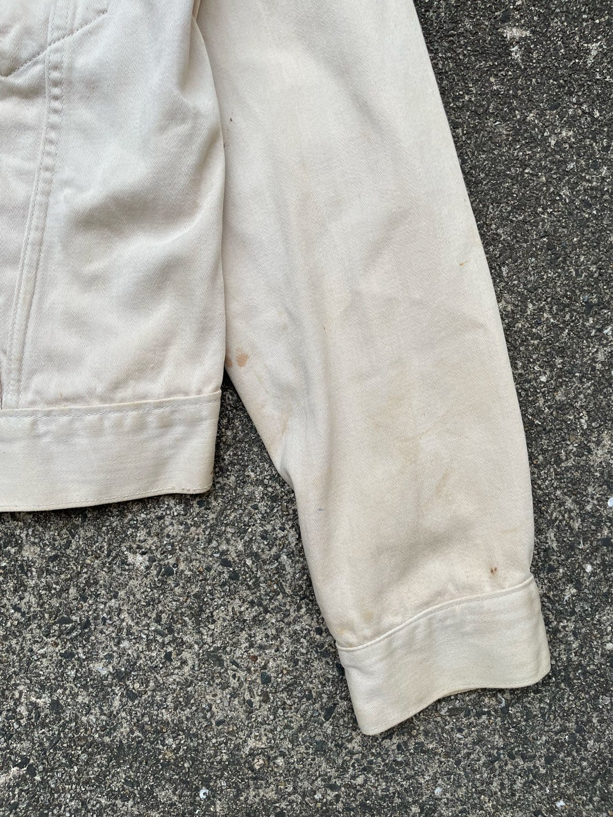 60s Levi's 940Bxx BIGE white denim jacket | 古着屋 匠人