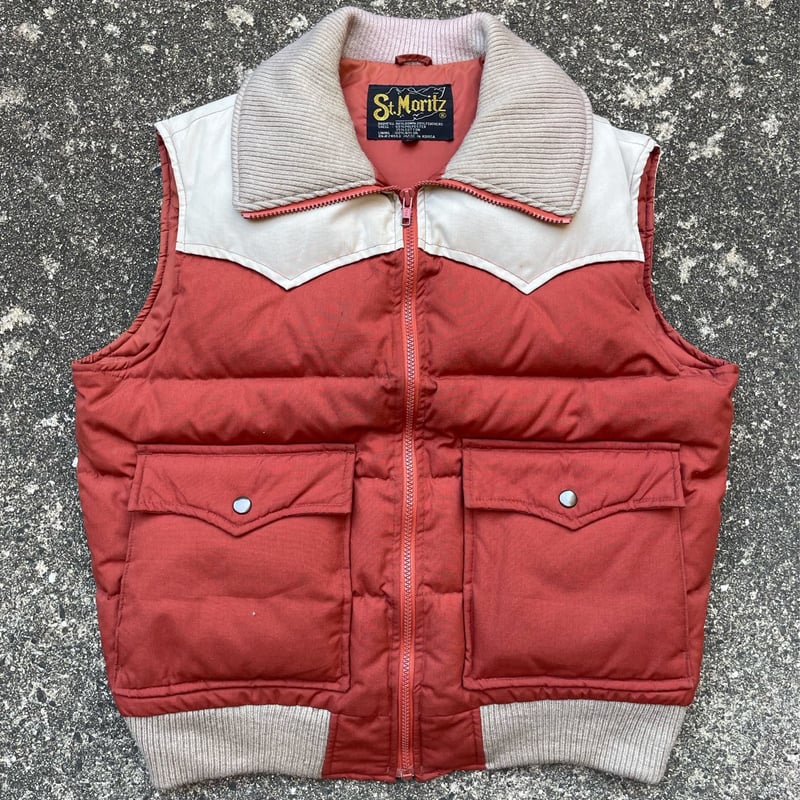 80s st.moritz vintage western downvest | 古着屋 匠人 80s st.moritz vintage western downvest | 古着屋 匠人