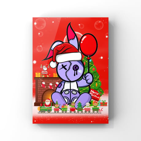 X’mas限定ラビットちゃん壁掛けアート
