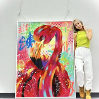 「Flamingo」F80号キャンバス【原画一点物】