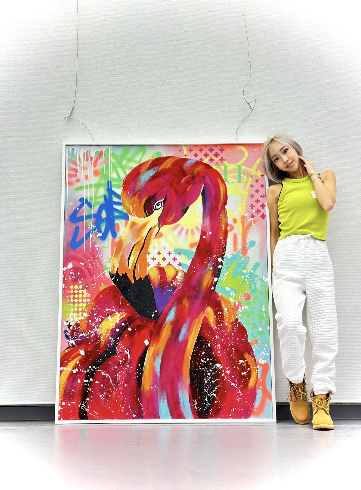 Flamingo」F80号キャンバス【原画一点物】 | MIMAJAPAN ART'STORE Flamingo」F80号キャンバス【原画一点物】 | MIMAJAPAN ART'STORE