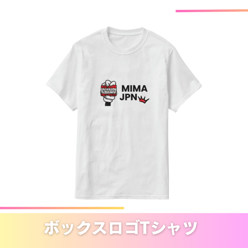 ボックスロゴTシャツ｜ホワイト | MIMAJAPAN ART'STORE