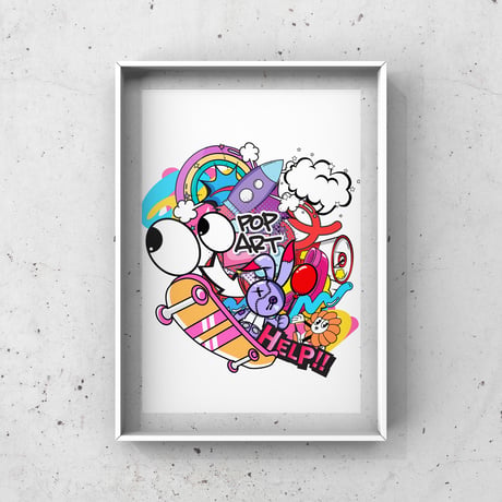 「PopArtWorld！」壁掛けアート