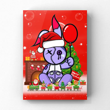 X’mas限定ラビットちゃん壁掛けアート