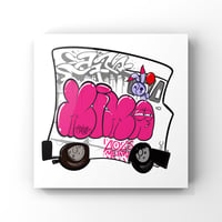 壁掛けアート「Graffiti Rabbit Buss」全サイズ対応可能