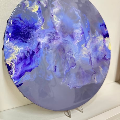 風の靡〜Purple  直径30㎝　キャンバスアート