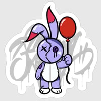 【限定販売】傷だらけのラビットちゃんステッカー