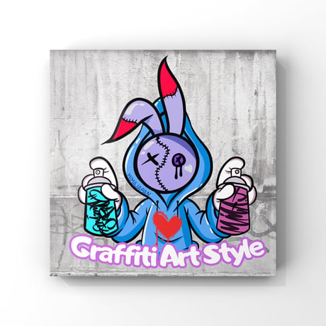 壁掛けアート「Street Rabbit」