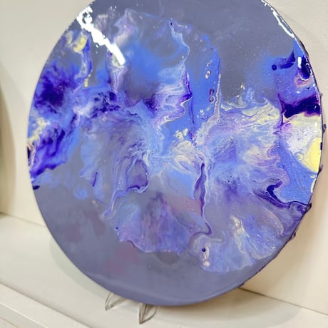 風の靡〜Purple  直径30㎝　キャンバスアート