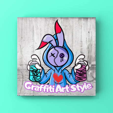 壁掛けアート「Street Rabbit」