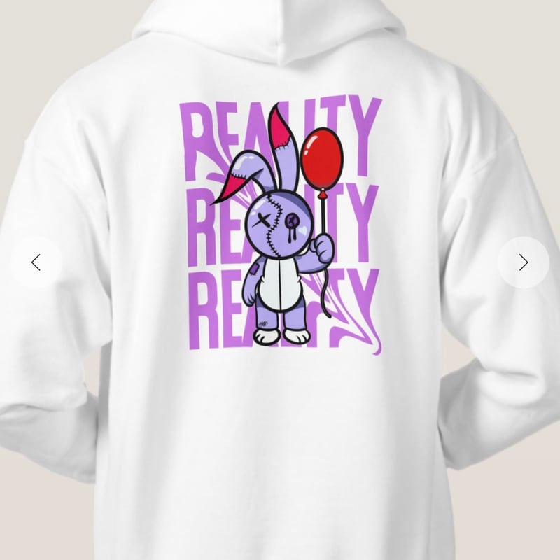 フワちゃんパーカー　L ラビットちゃんパーカーホワイト/ステッカー付き | MIMAJAPAN ART'STORE