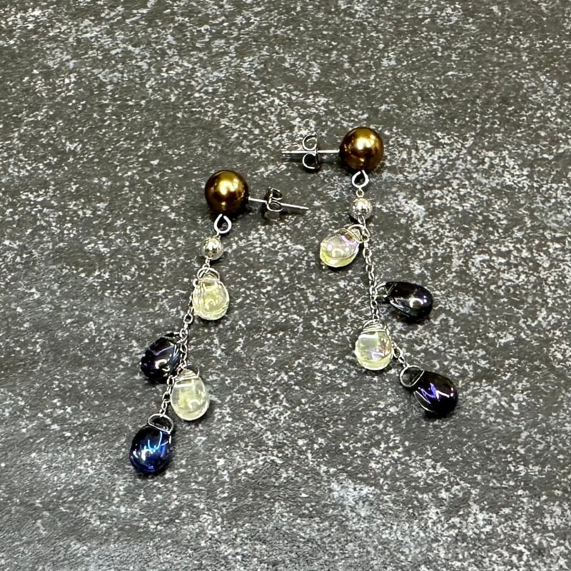 151】雫ビーズチェーン ピアス | BonBon Ange STORE