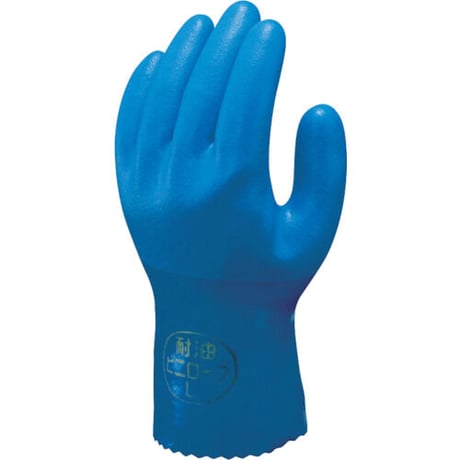 ショーワ　塩化ビニール手袋　耐油ビニローブ５双パック　ブルー