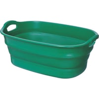 ＴＲＵＳＣＯ　折りたたみタライ　水抜栓付　グリーン　２３Ｌ