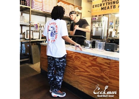 COOKMAN シェフパンツ Chef Pants Marble Black [231-31803]