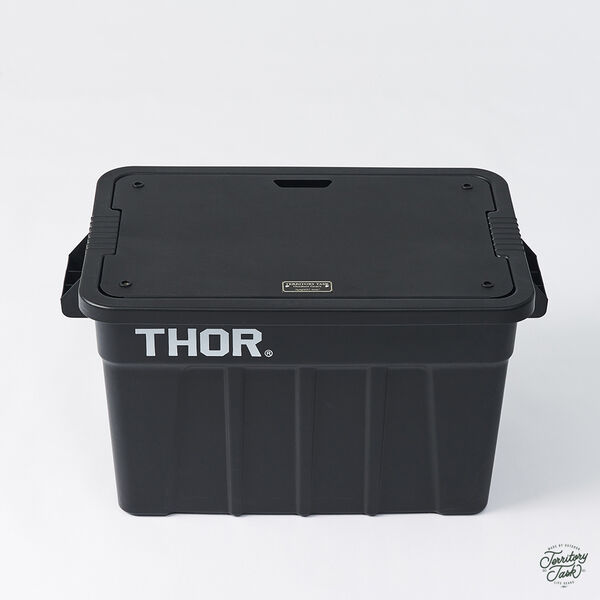 THOR コンテナボックス 黒　スチール製天板付き Thor収納ボックスHAMMERテーブル板 天板タイプ（Thor収納