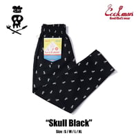 COOKMAN シェフパンツ Chef Pants Skull Black [231-31804]