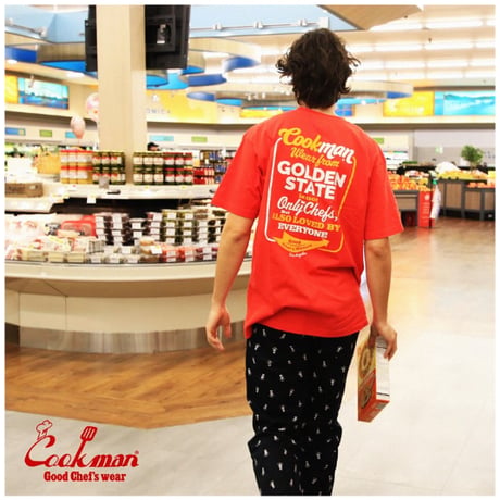 COOKMAN シェフパンツ Chef Pants Skull Black [231-31804]