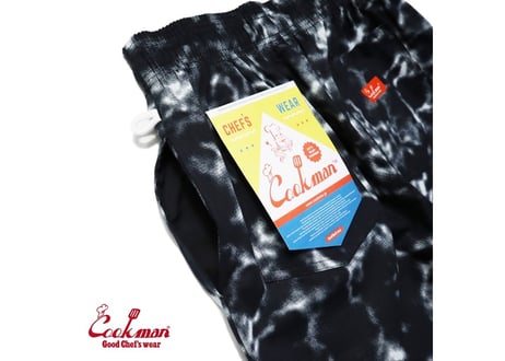 COOKMAN シェフパンツ Chef Pants Marble Black [231-31803]