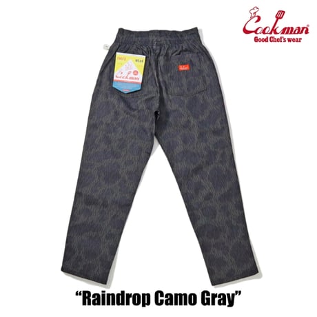 COOKMAN シェフパンツ Chef Pants Raindrop Camo Gray [231-41806]
