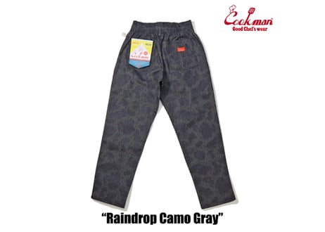 COOKMAN シェフパンツ Chef Pants Raindrop Camo Gray [231-41806]
