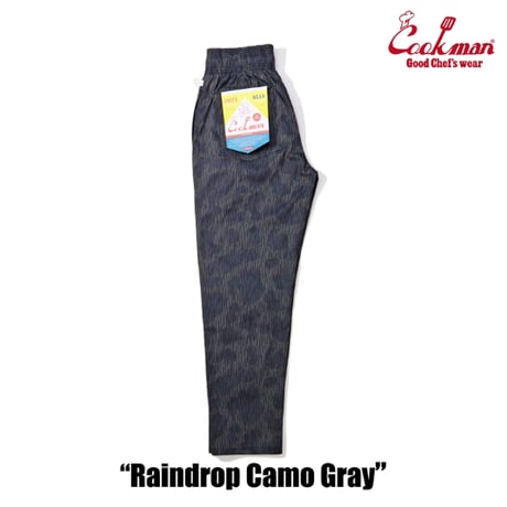 COOKMAN シェフパンツ Chef Pants Raindrop Camo Gray [231-41806]