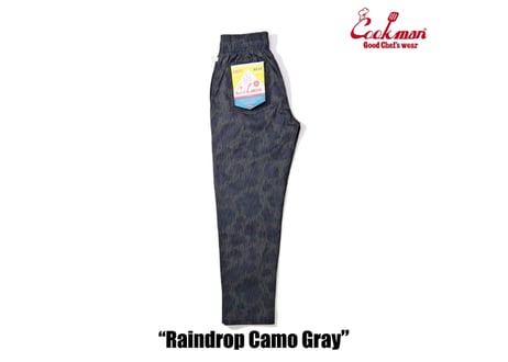 COOKMAN シェフパンツ Chef Pants Raindrop Camo Gray [231-41806]